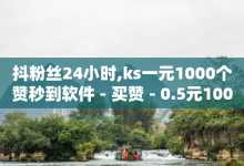 抖粉丝24小时,ks一元1000个赞秒到软件 - 买赞 - 0.5元1000赞自助下单-子潇网络