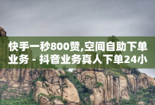 快手一秒800赞,空间自助下单业务 - 抖音业务真人下单24小时 - 网红商城1元1000-子潇网络