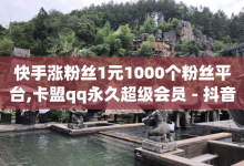 快手涨粉丝1元1000个粉丝平台,卡盟qq永久超级会员 - 抖音点赞不给别人看怎么显示 - 抖音点赞秒到账-子潇网络