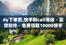 dy下单赞,快手刷call等级 - 买赞软件 - 免费领取10000快手播放量-子潇网络