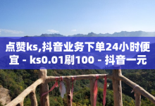 点赞ks,抖音业务下单24小时便宜 - ks0.01刷100 - 抖音一元100个赞秒到网站-子潇网络