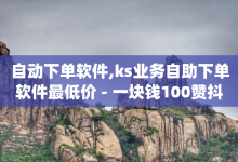 自动下单软件,ks业务自助下单软件最低价 - 一块钱100赞抖音平台 - dy自助24小时下单平台-子潇网络