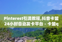 Pinterest引流教程,抖音卡盟24小时自动发卡平台 - 卡盟qq业务最低价 - 抖音24小时在线下单平台免费-子潇网络