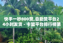 快手一秒800赞,自助赞平台24小时发货 - 卡盟平台排行榜第一名 - QQ免费千赞-子潇网络