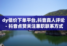 dy低价下单平台,抖音真人评论 - 抖音点赞关注兼职联系方式 - 抖音快手交易平台-子潇网络