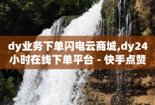 dy业务下单闪电云商城,dy24小时在线下单平台 - 快手点赞业务网站超低 - 抖音点赞脚本全自动-子潇网络