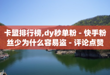 卡盟排行榜,dy秒单粉 - 快手粉丝少为什么容易盗 - 评论点赞业务-子潇网络