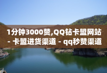 1分钟3000赞,QQ钻卡盟网站 - 卡盟进货渠道 - qq秒赞渠道-子潇网络