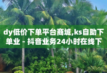 dy低价下单平台商城,ks自助下单业 - 抖音业务24小时在线下单免费 - qq点赞自助平台有哪些-子潇网络