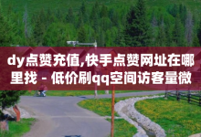 dy点赞充值,快手点赞网址在哪里找 - 低价刷qq空间访客量微信支付 - qq空间互赞免费领取网站-子潇网络