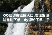 QQ买访客链接入口,君泽货源站自助下单 - dy评论下单 - 子潇网络老马自助下单-子潇网络