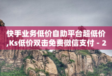 快手业务低价自助平台超低价,Ks低价双击免费微信支付 - 24小时微商软件自助下单商城 - 免费领20赞快手-子潇网络