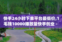 快手24小时下单平台最低价,1毛钱10000播放量快手创业 - qq主页赞一毛几万个赞网站 - QQ主页名片免费赞-子潇网络