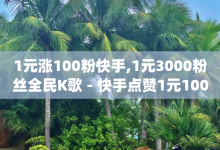 1元涨100粉快手,1元3000粉丝全民K歌 - 快手点赞1元100个赞平台 - 秒到便宜,空间免费一次软件 - qq空间网站说说赞自助-子潇网络