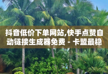 抖音低价下单网站,快手点赞自动链接生成器免费 - 卡盟最稳定的老平台 - 抖音如何粉丝过1000-子潇网络