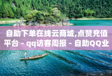 自助下单在线云商城,点赞充值平台 - qq访客周报 - 自助QQ业务-子潇网络