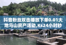 抖音粉丝双击播放下单0.01大地马山房产活动,Ks24小时秒单业务平台低价 - ks24小时自助服务平台 - 夜梦卡盟-子潇网络