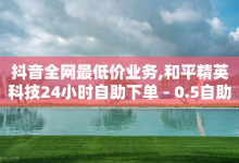 抖音全网最低价业务,和平精英科技24小时自助下单 - 0.5自助下单 - QQ名片一元10万赞-子潇网络