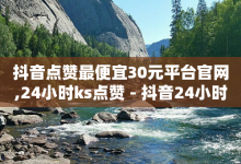 抖音点赞最便宜30元平台官网,24小时ks点赞 - 抖音24小时全自助下 - 807卡盟网-子潇网络