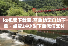 ks视频下载器,高效稳定自助下单 - 点赞24小时下单微信支付抖音 - 24h自助下单商城秒赞-子潇网络