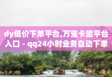 dy低价下单平台,万宝卡盟平台入口 - qq24小时业务自动下单平台 - 抖音推广怎么收费-子潇网络