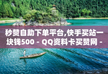 秒赞自助下单平台,快手买站一块钱500 - QQ资料卡买赞网 - KS自助人气-子潇网络