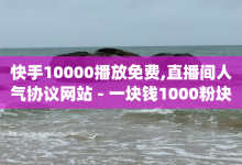 快手10000播放免费,直播间人气协议网站 - 一块钱1000粉块手 - dy评论下单-子潇网络