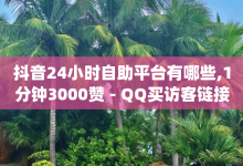 抖音24小时自助平台有哪些,1分钟3000赞 - QQ买访客链接入口 - qq点赞数怎么快速增加-子潇网络