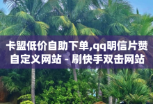 卡盟低价自助下单,qq明信片赞自定义网站 - 刷快手双击网站免费 - qq互赞助手2024最新版-子潇网络