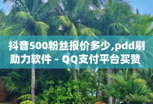 抖音500粉丝报价多少,pdd刷助力软件 - QQ支付平台买赞 - ks直播间人气协议网站-子潇网络