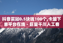 抖音买站0.5块钱100个,卡盟下单平台在线 - 巨量千川人工客服热线 - 自助下单24小时平台ks-子潇网络