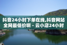 抖音24小时下单在线,抖音网站全网最低价啊 - 云小店24小时自助下单 - 抖音怎么充值钻石用微信支付-子潇网络