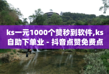 ks一元1000个赞秒到软件,ks自助下单业 - 抖音点赞免费点赞软件 - qq自助下单平台秒速-子潇网络