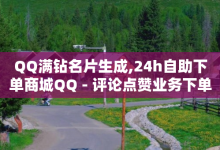 QQ满钻名片生成,24h自助下单商城QQ - 评论点赞业务下单 - 巨量千川新手投放教程-子潇网络