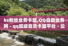 ks粉丝业务卡盟,QQ自助业务网 - qq超级会员卡盟平台 - 云小店买10赞-子潇网络