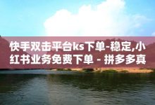 ks粉丝业务24,KS低价作品双击-拼多多真人助力平台免费-云端商城登录入口-子潇网络