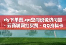 qq空间在线秒赞，qq空间业务下单免费的网站-