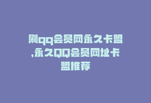 刷qq会员网永久卡盟，永久QQ会员网址卡盟推荐-