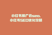 小红书推广云seo，小红书SEO优化攻略-