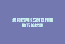 免费试用KS赞在线自助下单优惠-