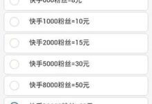 快手买粉1元1000-