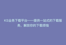 KS业务下载平台——提供一站式的下载服务，解放你的下载烦恼-