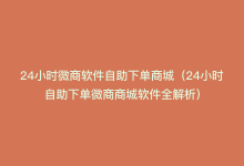 24小时微商软件自助下单商城（24小时自助下单微商商城软件全解析）-