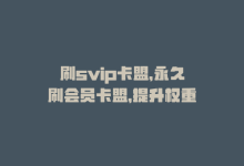 刷svip卡盟，永久刷会员卡盟，提升权重-