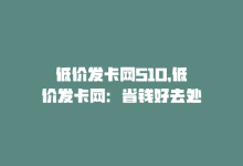 低价发卡网510，低价发卡网：省钱好去处-