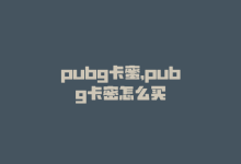 pubg卡蜜，pubg卡密怎么买-