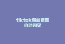 tiktok粉丝便宜自助购买-