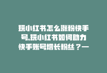 玩小红书怎么涨粉快手号,玩小红书如何助力快手账号增长粉丝？——详尽指南!-